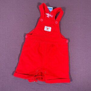 NWT 0-3month Red Overalls - Penelope Mack - with adjustable shoulder straps